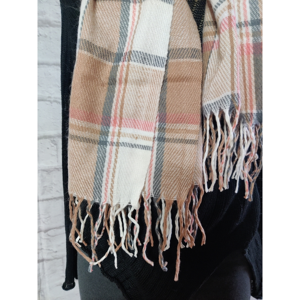 Scarf Shawl Multicolor Plaid - Picture 4 of 10